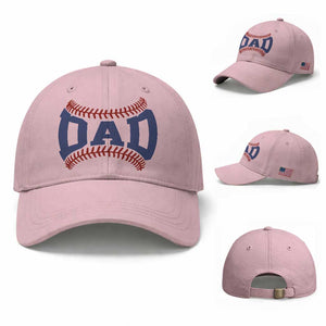 Proud Baseball Dad Baseball Cap Game Day Gift For Him TS12 Baseball Cap Universal Fit Light Pink Print Your Wear