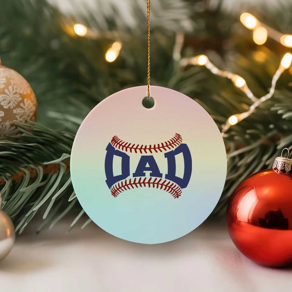 Proud Baseball Dad Ceramic Ornament Game Day Gift For Him TS12 1pc Pastel Print Your Wear
