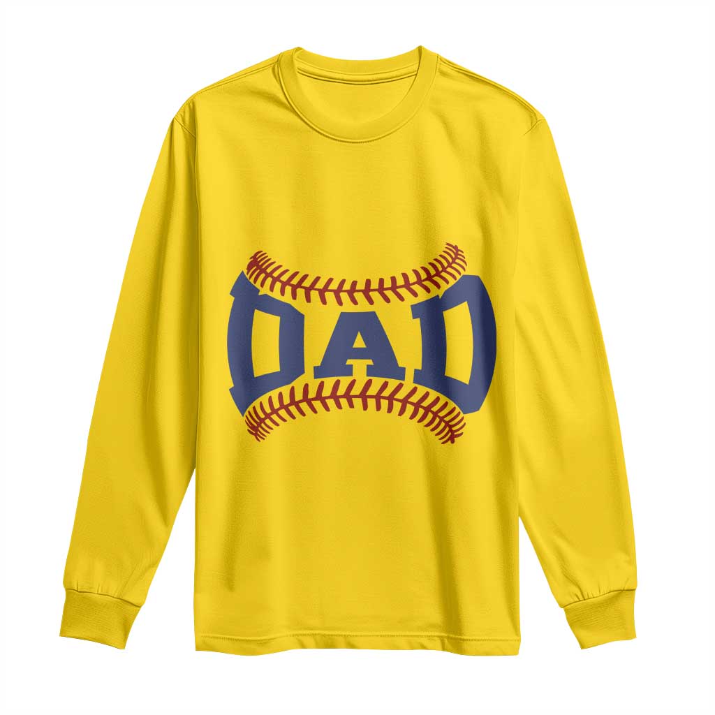 Proud Baseball Dad Long Sleeve Shirt Game Day Gift For Him TS12 Daisy Print Your Wear