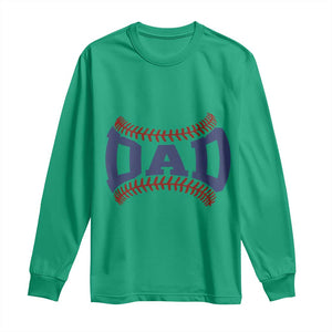 Proud Baseball Dad Long Sleeve Shirt Game Day Gift For Him TS12 Irish Green Print Your Wear