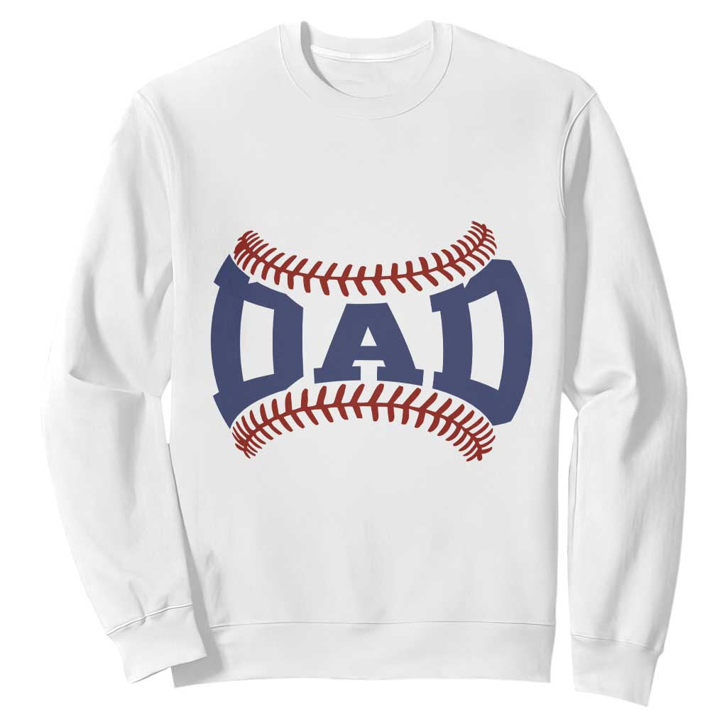 Proud Baseball Dad Sweatshirt Game Day Gift For Him TS12 White Print Your Wear