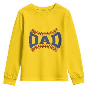 Proud Baseball Dad Youth Sweatshirt Game Day Gift For Him TS12 Daisy Print Your Wear