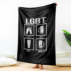 LGBT Let's Get Beers Tonight Throw Blanket Funny Beer Drinking TS12 Print Your Wear