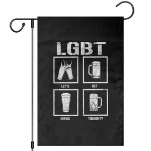 LGBT Let's Get Beers Tonight Garden Flag Funny Beer Drinking TS12 Black Print Your Wear