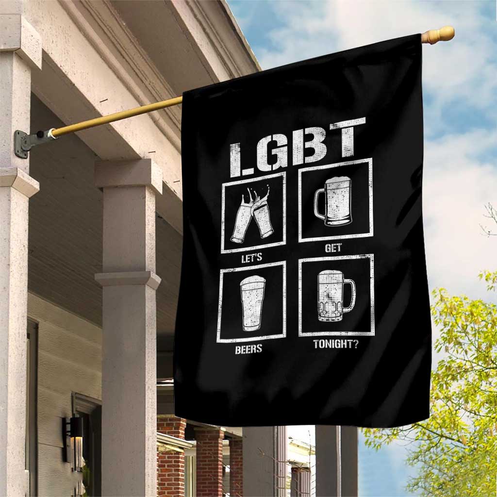 LGBT Let's Get Beers Tonight Garden Flag Funny Beer Drinking TS12 Print Your Wear