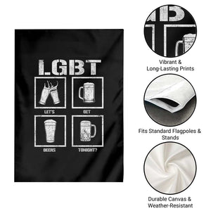 LGBT Let's Get Beers Tonight Garden Flag Funny Beer Drinking TS12 Print Your Wear