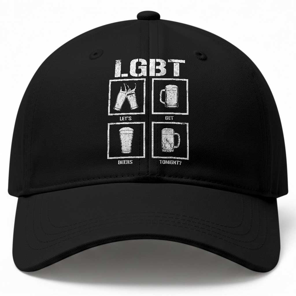 LGBT Let's Get Beers Tonight Baseball Cap Funny Beer Drinking TS12 Print Your Wear