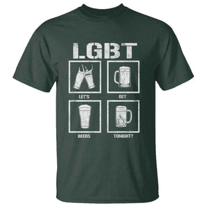 LGBT Let's Get Beers Tonight T Shirt Funny Beer Drinking TS12 Dark Forest Green Print Your Wear