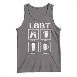 LGBT Let's Get Beers Tonight Tank Top Funny Beer Drinking TS12 Deep Heather Print Your Wear