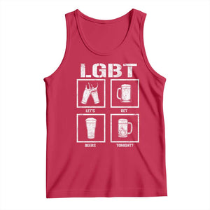 LGBT Let's Get Beers Tonight Tank Top Funny Beer Drinking TS12 Red Print Your Wear