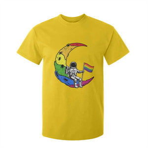 Rainbow Astronaut On The Moon LGBT T Shirt For Kid Spaceman Pride Month TS12 Daisy Print Your Wear