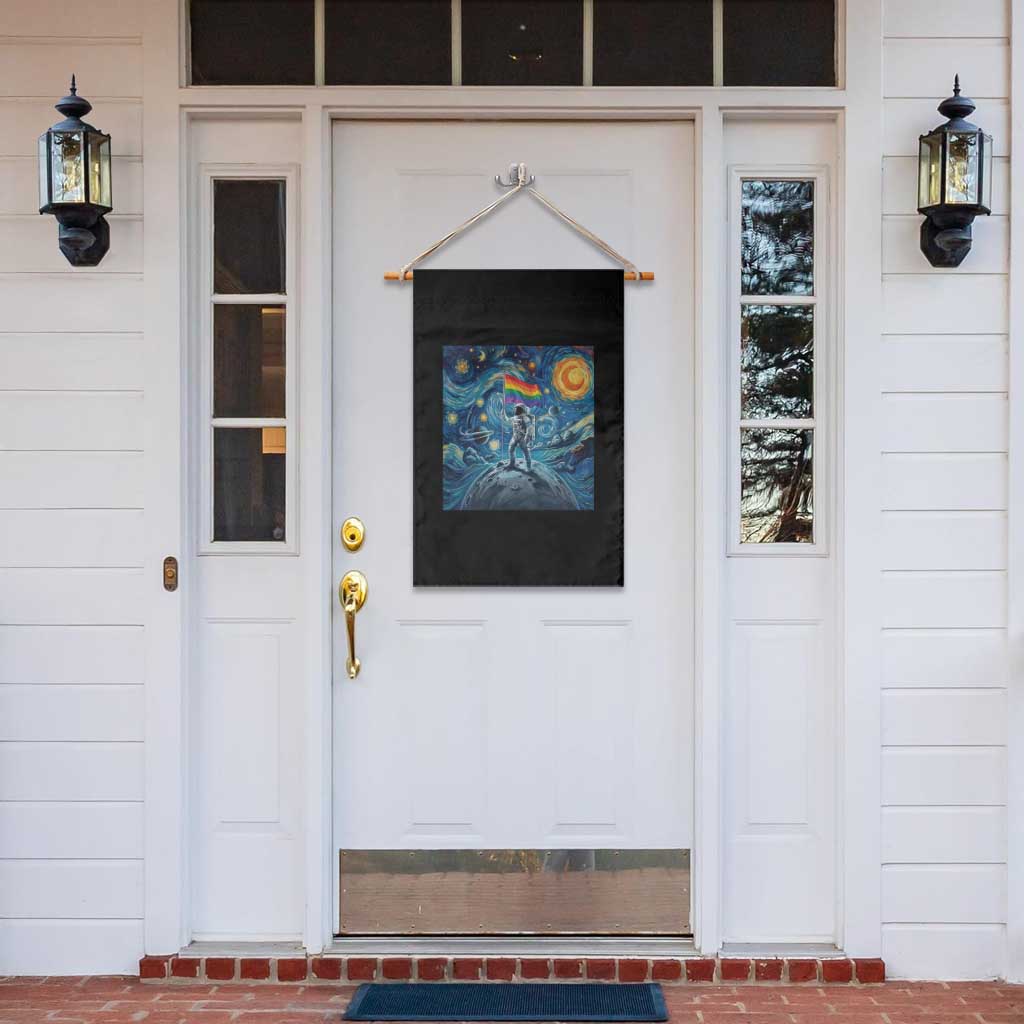 LGBTQ Rainbow Moon Astronaut Garden Flag Starry Night Graphic TS12 Print Your Wear