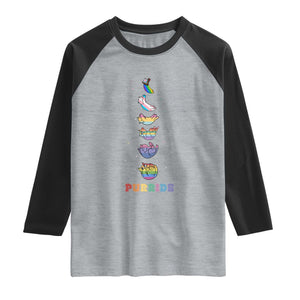 Purride Rainbow Cat Moon Cycles Raglan Shirt LGBQT Pride Feline Space TS12 Heather Gray Black Print Your Wear