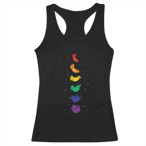 Funny Purride Cats In Space Rainbow Racerback Tank Top LGBQT Pride Feline Space TS12 Black Print Your Wear