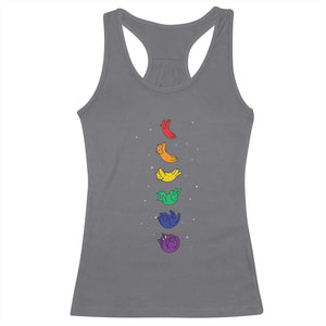 Funny Purride Cats In Space Rainbow Racerback Tank Top LGBQT Pride Feline Space TS12 Charcoal Print Your Wear