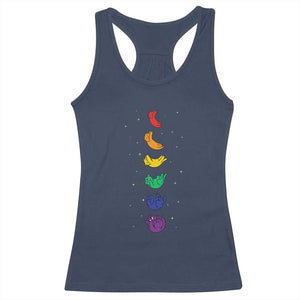 Funny Purride Cats In Space Rainbow Racerback Tank Top LGBQT Pride Feline Space TS12 Navy Print Your Wear