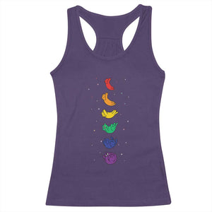 Funny Purride Cats In Space Rainbow Racerback Tank Top LGBQT Pride Feline Space TS12 Purple Print Your Wear
