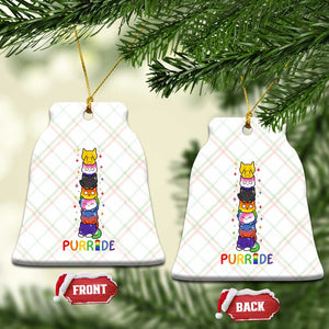 Funny Purride Stacked Cats Pride Ceramic Ornament Cute LGBTQ Cat Lover TS12 Print Your Wear