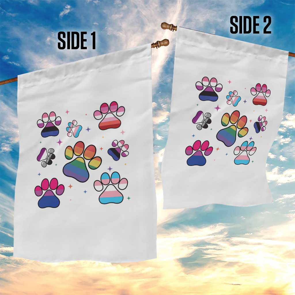 Funny Rainbow Paw Print Pride Garden Flag LGBTQ Pet Lover TS12 Print Your Wear
