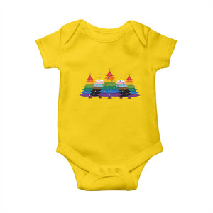 Christmas Rainbow Tree LGBTQ Support Baby Onesie Holiday Pride Gift TS12 Daisy Print Your Wear