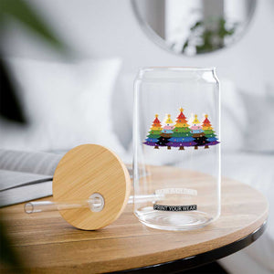 Christmas Rainbow Tree LGBTQ Support Glass Can Holiday Pride Gift TS12 Print Your Wear
