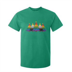 Christmas Rainbow Tree LGBTQ Support T Shirt For Kid Holiday Pride Gift TS12 Irish Green Print Your Wear
