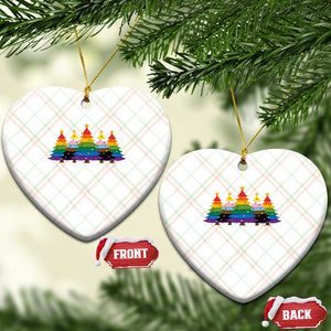 Christmas Rainbow Tree LGBTQ Support Ceramic Ornament Holiday Pride Gift TS12 Print Your Wear