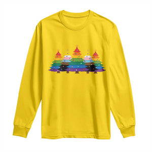 Christmas Rainbow Tree LGBTQ Support Long Sleeve Shirt Holiday Pride Gift TS12 Daisy Print Your Wear