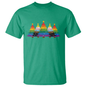 Christmas Rainbow Tree LGBTQ Support T Shirt Holiday Pride Gift TS12 Irish Green Print Your Wear