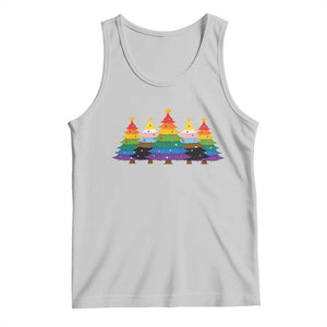 Christmas Rainbow Tree LGBTQ Support Tank Top Holiday Pride Gift TS12 Ash Print Your Wear