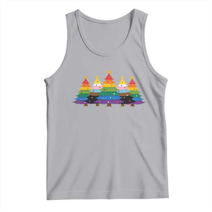 Christmas Rainbow Tree LGBTQ Support Tank Top Holiday Pride Gift TS12 Athletic Heather Print Your Wear