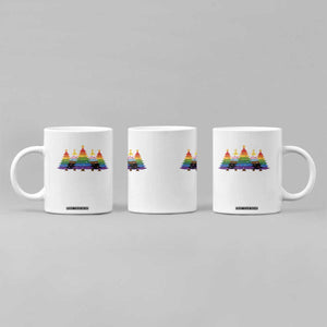 Christmas Rainbow Tree LGBTQ Support Coffee Mug Holiday Pride Gift TS12 Print Your Wear