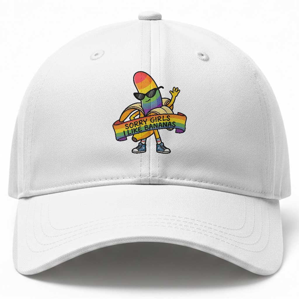 Sorry Girls I Like Bananas Baseball Cap Funny LGBTQ Graphic TS12 Print Your Wear
