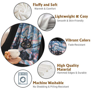 Funny Transgender Cat Starry Night Throw Blanket LGBTQ Pride Support Gift TS12 Print Your Wear