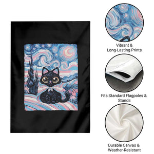 Funny Transgender Cat Starry Night Garden Flag LGBTQ Pride Support Gift TS12 Print Your Wear