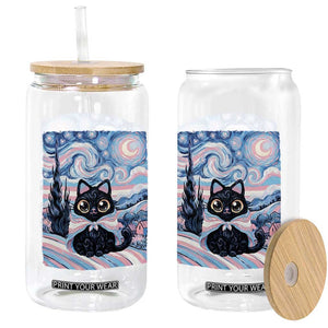 Funny Transgender Cat Starry Night Glass Can LGBTQ Pride Support Gift TS12 Print Your Wear