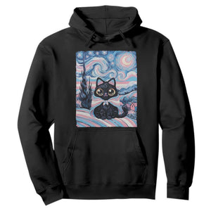 Funny Transgender Cat Starry Night Hoodie LGBTQ Pride Support Gift TS12 Black Print Your Wear