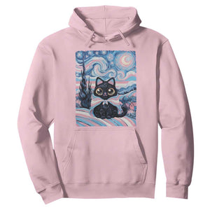 Funny Transgender Cat Starry Night Hoodie LGBTQ Pride Support Gift TS12 Light Pink Print Your Wear