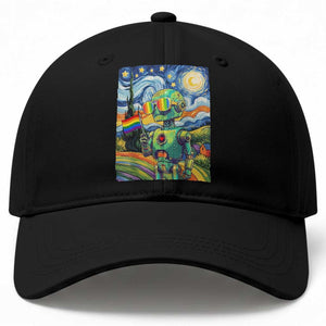 Funny Rainbow Starry Night Robot Pride Baseball Cap LGBTQ Geeky Gift TS12 Print Your Wear