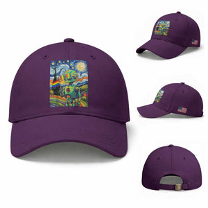 Funny Rainbow Starry Night Robot Pride Baseball Cap LGBTQ Geeky Gift TS12 Baseball Cap Universal Fit Purple Print Your Wear