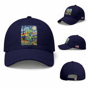 Funny Rainbow Starry Night Robot Pride Baseball Cap LGBTQ Geeky Gift TS12 Baseball Cap Universal Fit Dark Blue Print Your Wear
