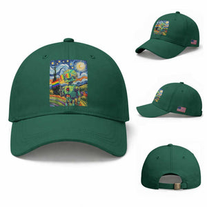 Funny Rainbow Starry Night Robot Pride Baseball Cap LGBTQ Geeky Gift TS12 Baseball Cap Universal Fit Irish Green Print Your Wear