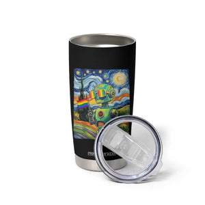 Funny Rainbow Starry Night Robot Pride Tumbler Cup LGBTQ Geeky Gift TS12 Print Your Wear