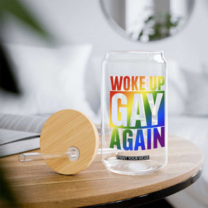 Funny LGBTQ Pride Month Glass Can Woke Up Gay Again TS12 Print Your Wear