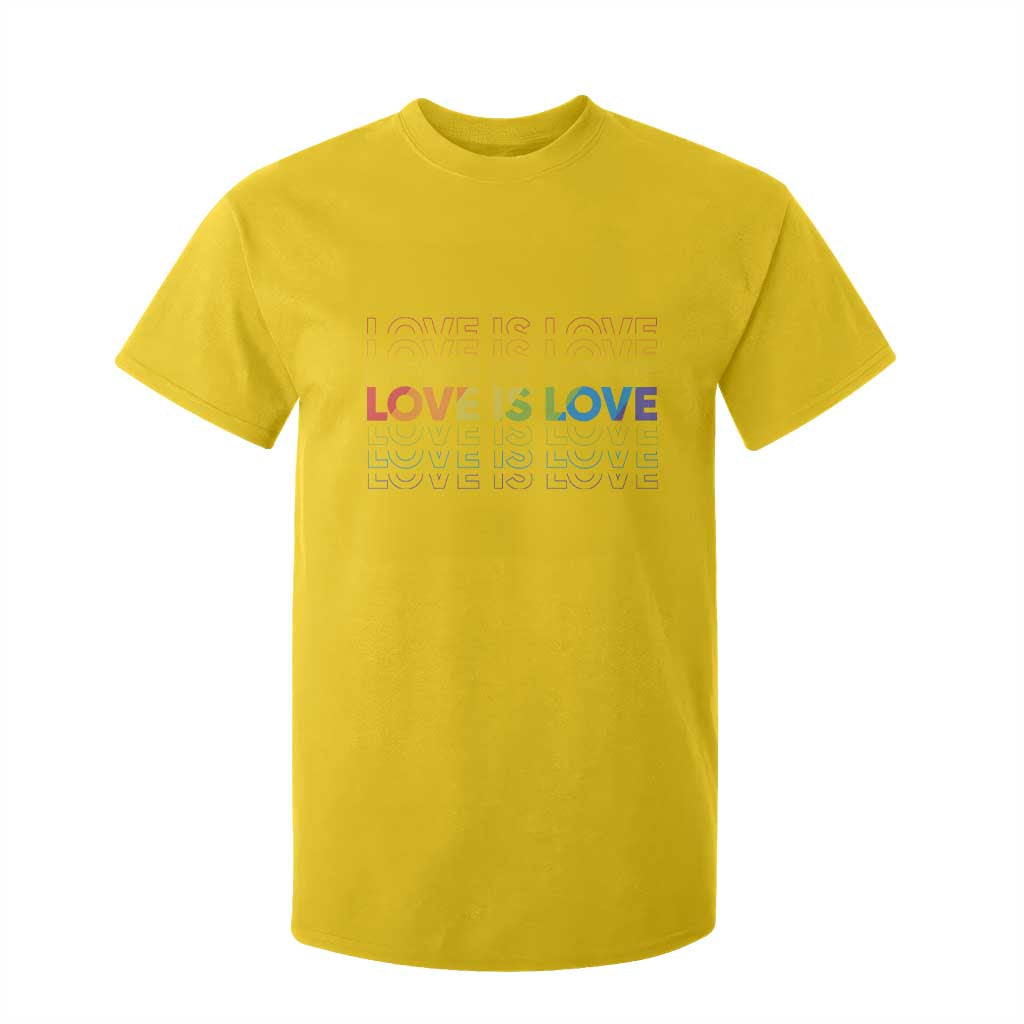 Love Is Love Rainbow Typography T Shirt For Kid LGBTQ Support Gift TS12 Daisy Print Your Wear