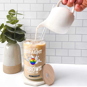 Funny LGBTQ Bowling Glass Can I May Not Be Straight But My Throws Are TS12 Print Your Wear