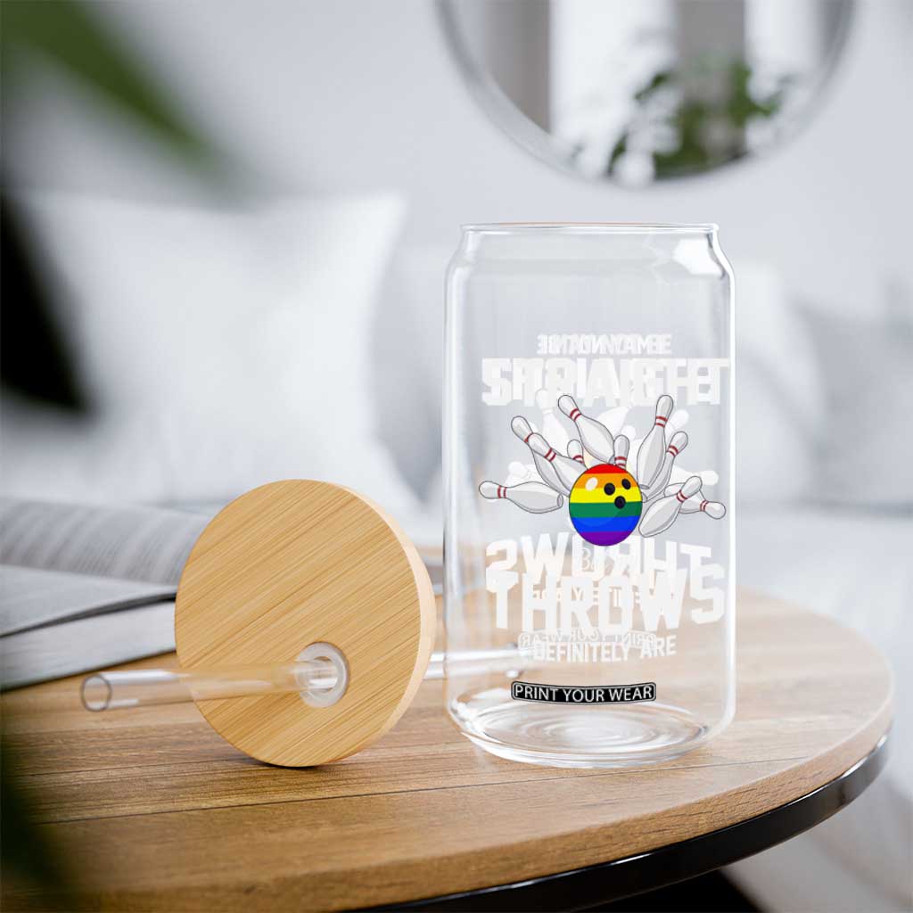 Funny LGBTQ Bowling Glass Can I May Not Be Straight But My Throws Are TS12 Print Your Wear