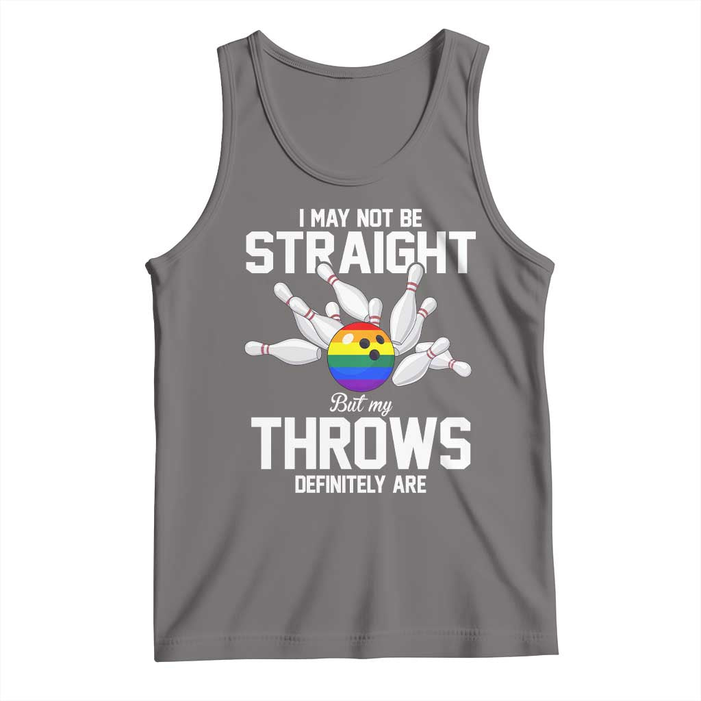 Funny LGBTQ Bowling Tank Top I May Not Be Straight But My Throws Are TS12 Deep Heather Print Your Wear