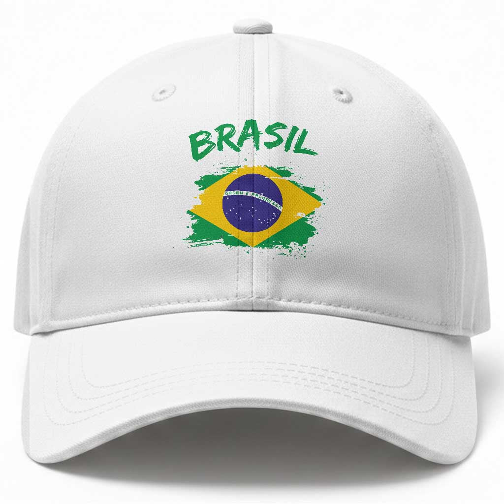 Vintage Brasil Flag Baseball Cap Brazilian Heritage Pride TS12 Print Your Wear