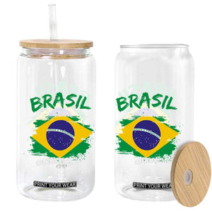 Vintage Brasil Flag Glass Can Brazilian Heritage Pride TS12 Print Your Wear